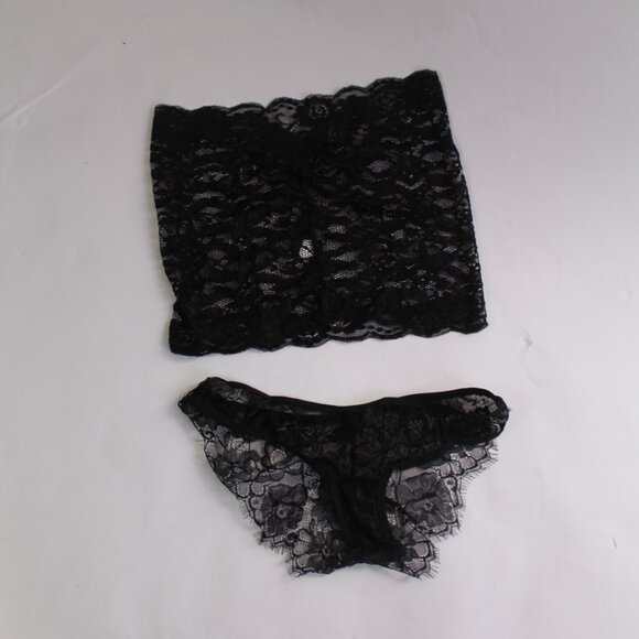 Black Lace Lingerie Block Top w/Underwear New in Bag - Sizes Vary - Picture 3 of 10